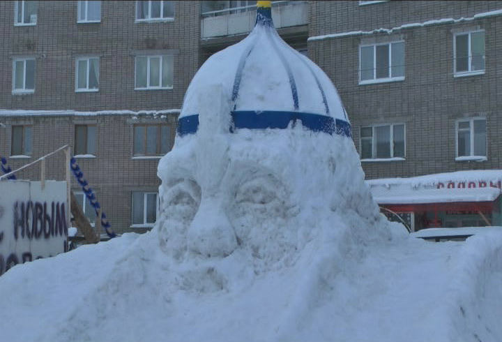 Снежный городок в Лесосибирске